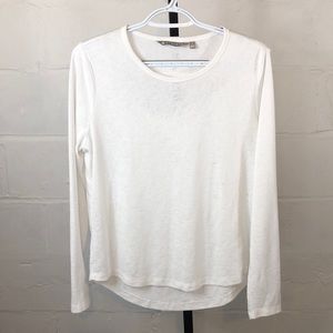 Athleta Breezy Long Sleeve Tee Size S White #g30